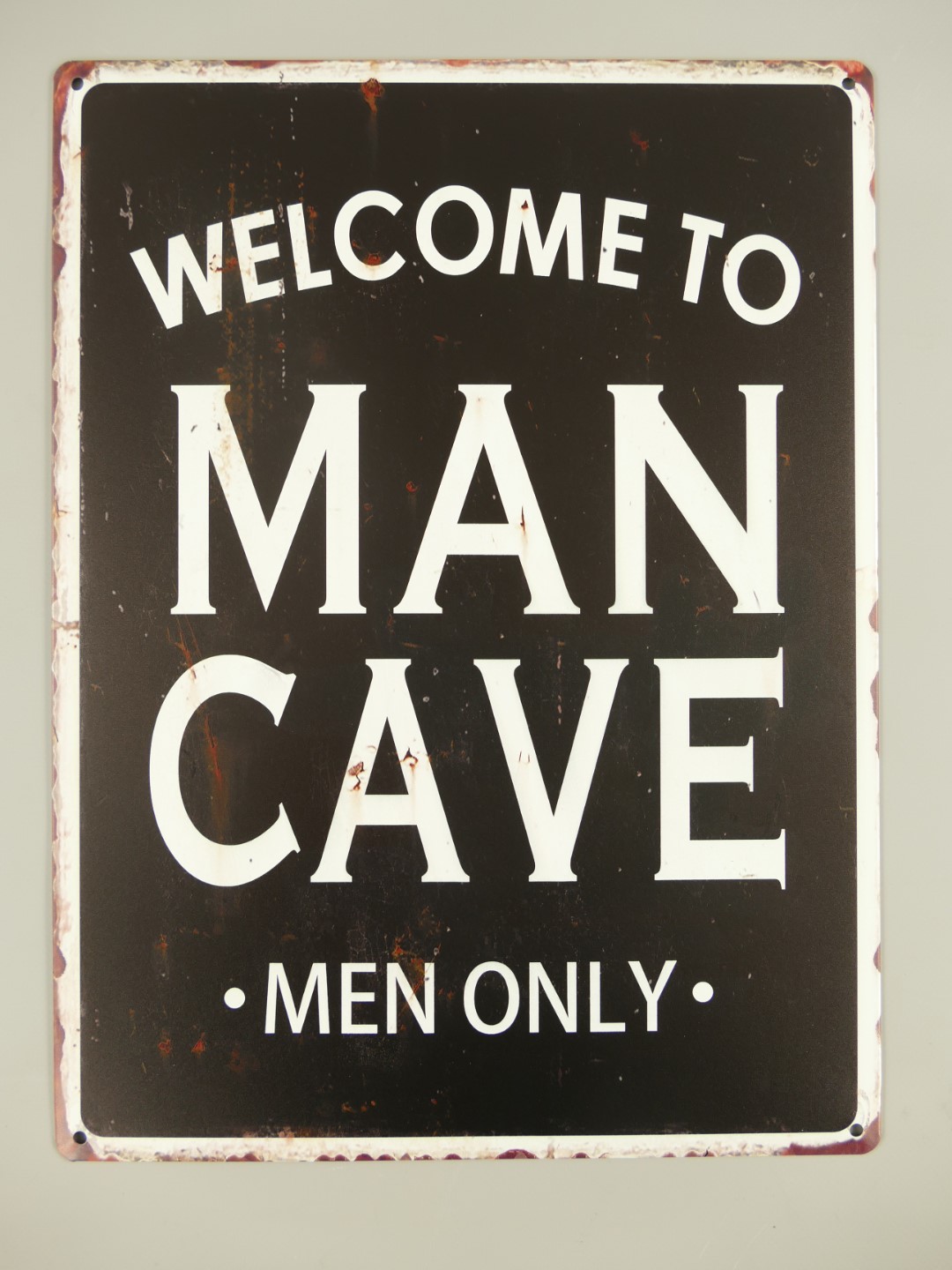*ANG. Wandschild Man Cave men only H.40x30cm *ANG. Wandschild Man Cave men only H.40x30cm