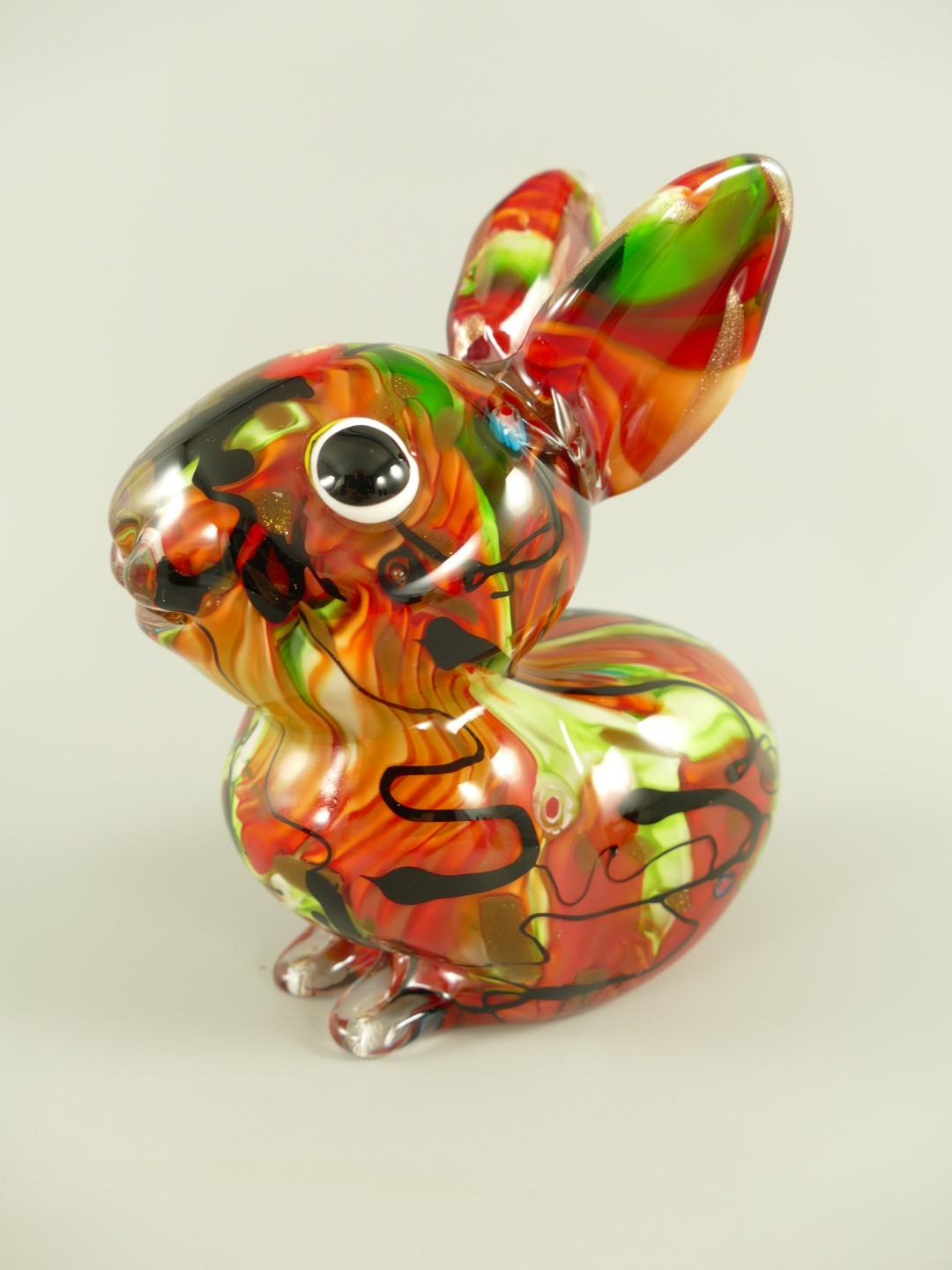 *ANG. Glasfigur Kaninchen farbe H.19cm *ANG. Glasfigur Kaninchen farbe H.19cm