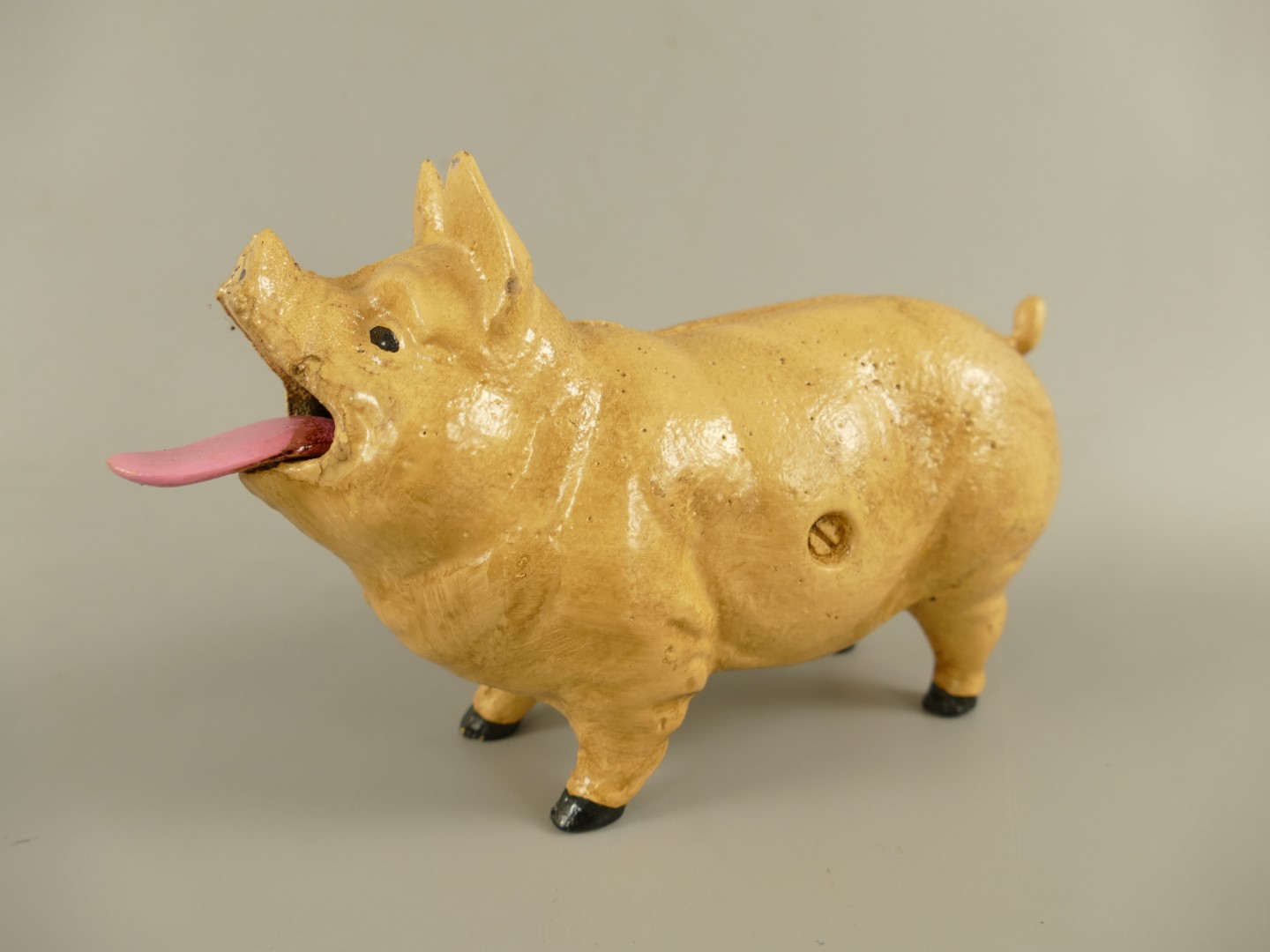 Spardose(Mechan.)Figur SCHWEIN Eisen L.21cm Spardose(Mechan.)Figur SCHWEIN Eisen L.21cm