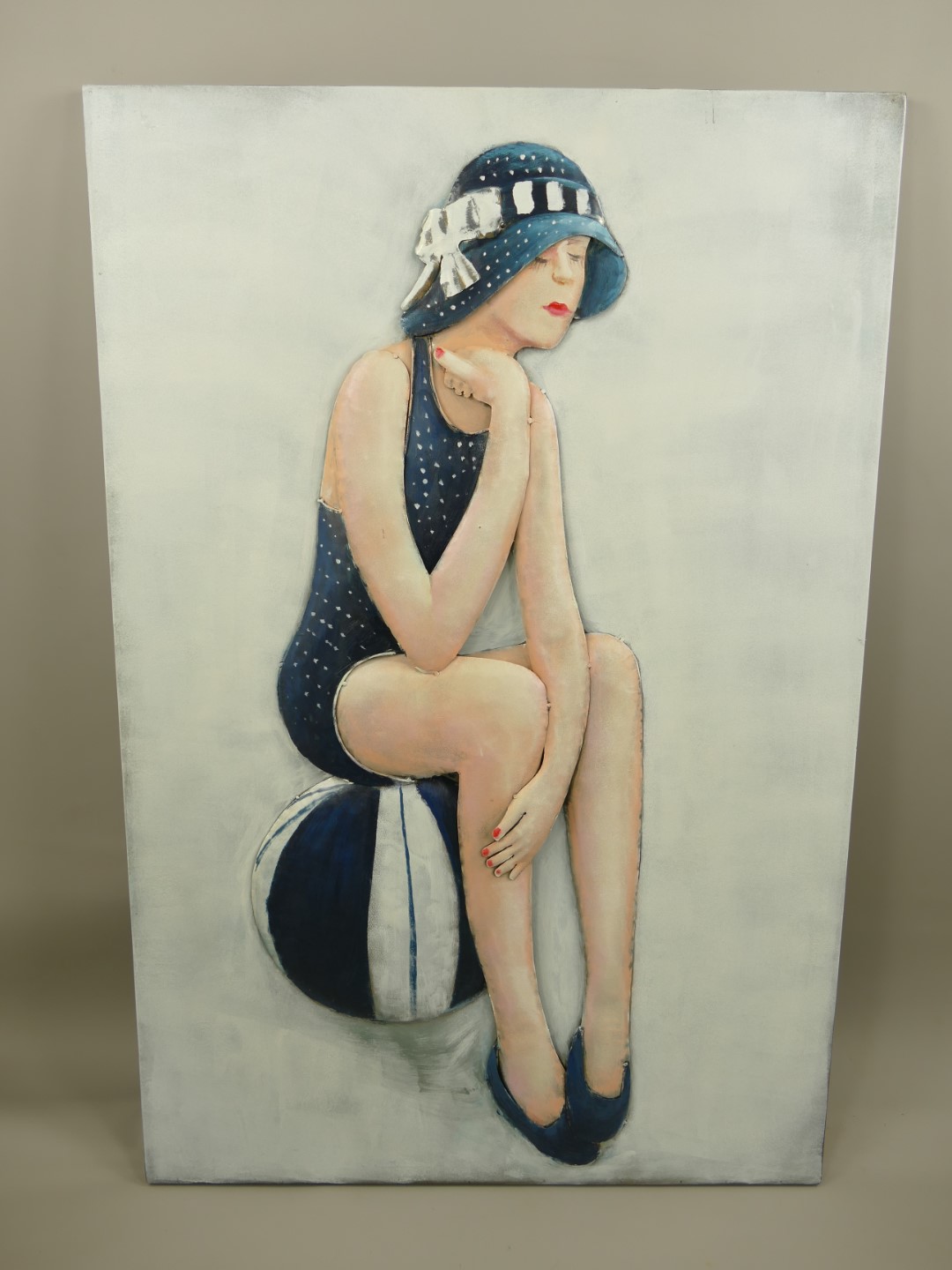 (*) Metallbild (3D) Eisen Frau H.120x80cm
