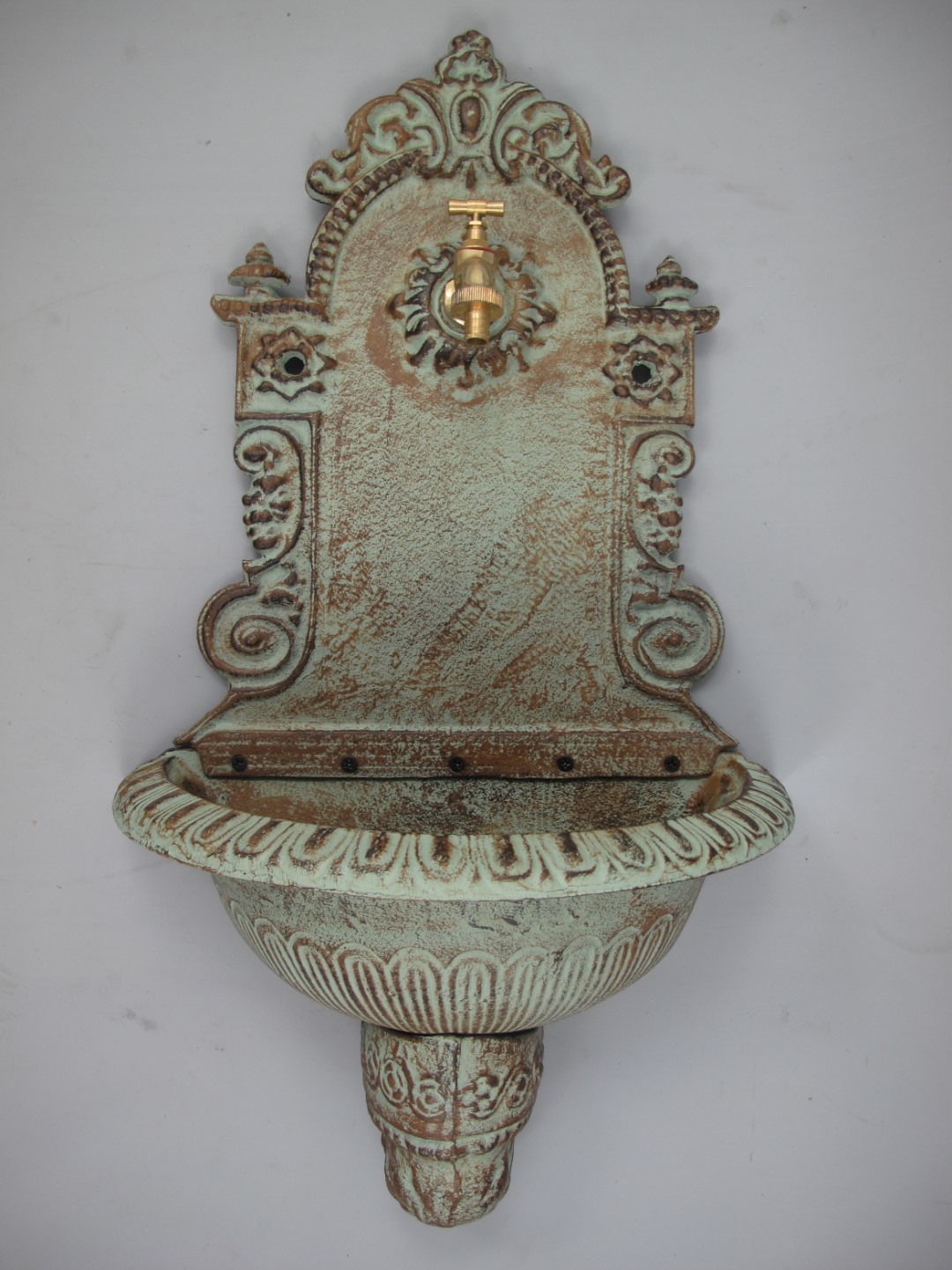 Wandbrunnen Gußeisen farbig H.75x45cm