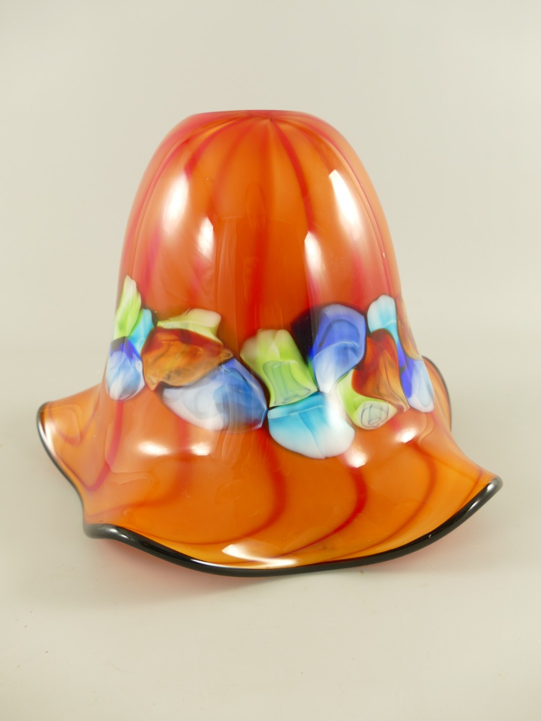 Lampenschirm Glas farbe ORANGE!! H.25cm Lampenschirm Glas farbe ORANGE!! H.25cm