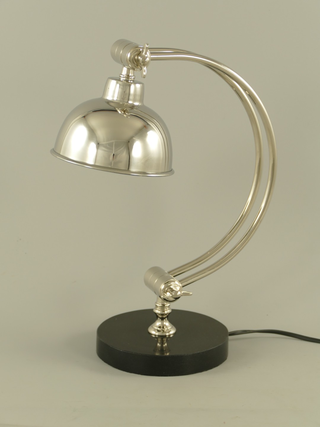 Stehlampe ALU vernickelt/Mamor H.38x26cm Stehlampe ALU vernickelt/Mamor H.38x26cm