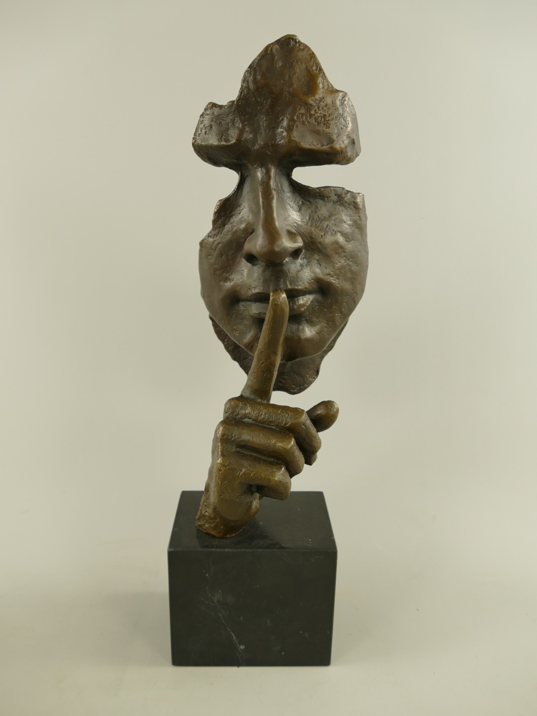 Figur Bronze Gesicht H.48x16x16cm