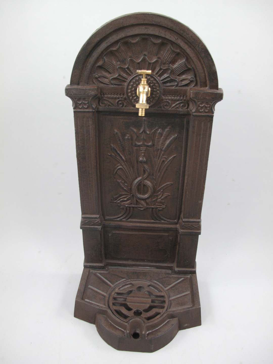 Stehbrunnen Gußeisen rustikal braun H.83x40cm