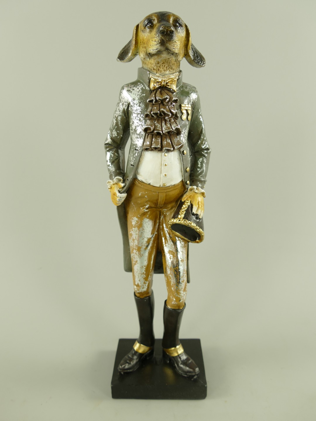 Figur Polystein Hund farbig H.34x9x7cm