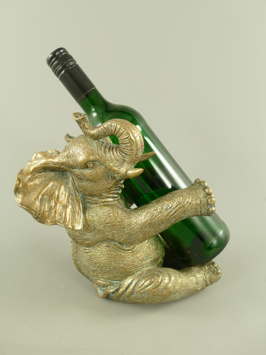 Weinständer Elefant Polystein farbig H.23cm