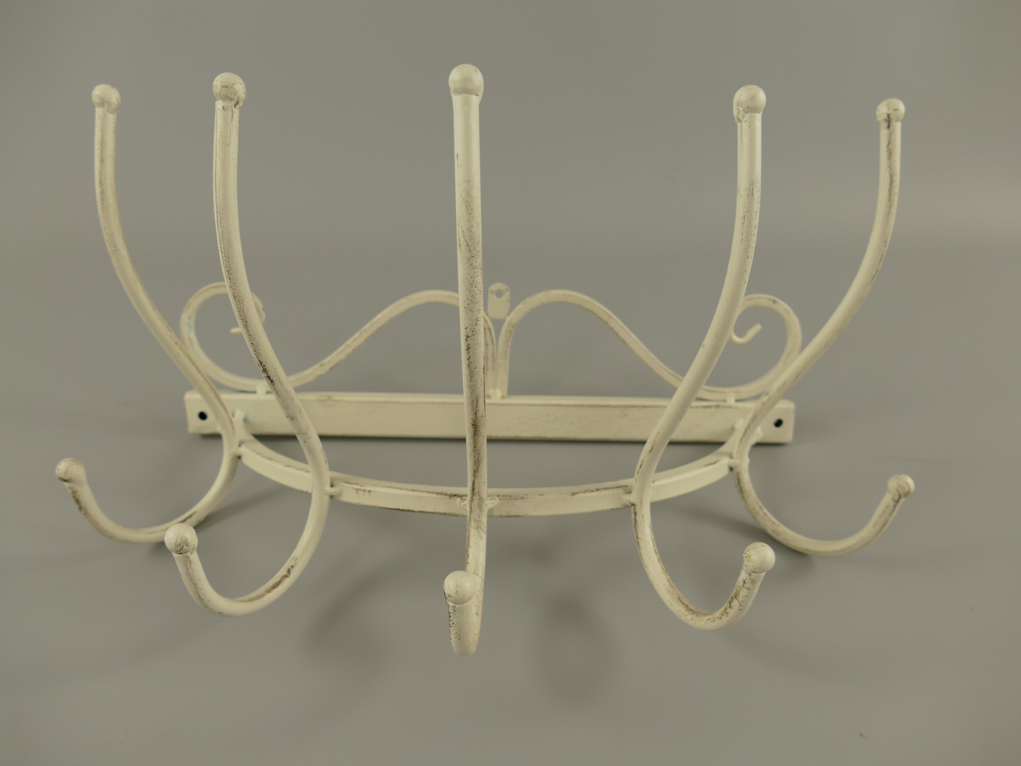Wandhaken Eisen rustikal weiss L.40x22cm Wandhaken Eisen rustikal weiss L.40x22cm