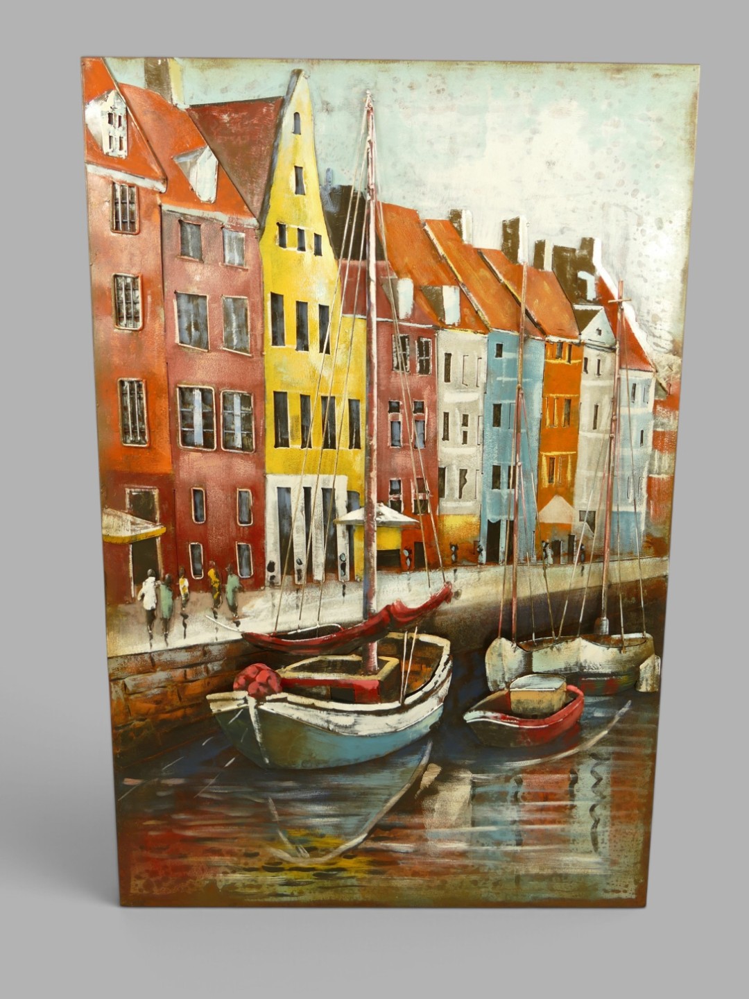(*) Metallbild (3D) Segelboot Eisen H.120x80cm