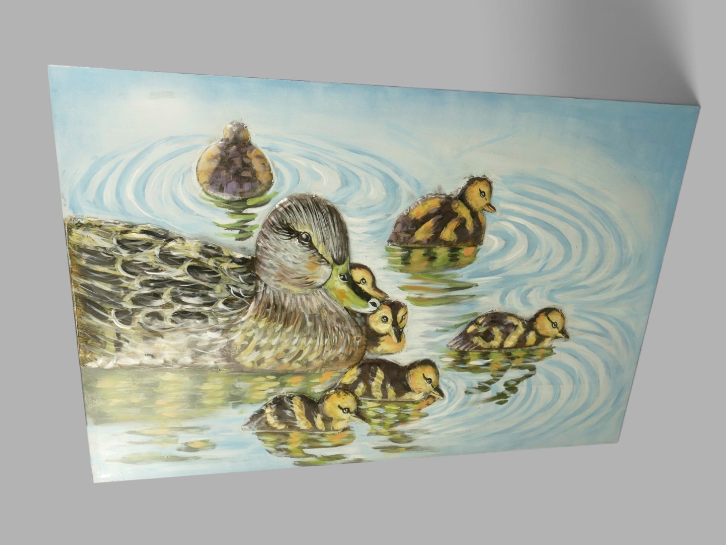 (*) Metallbild (3D) Ente Eisen L.120x80cm