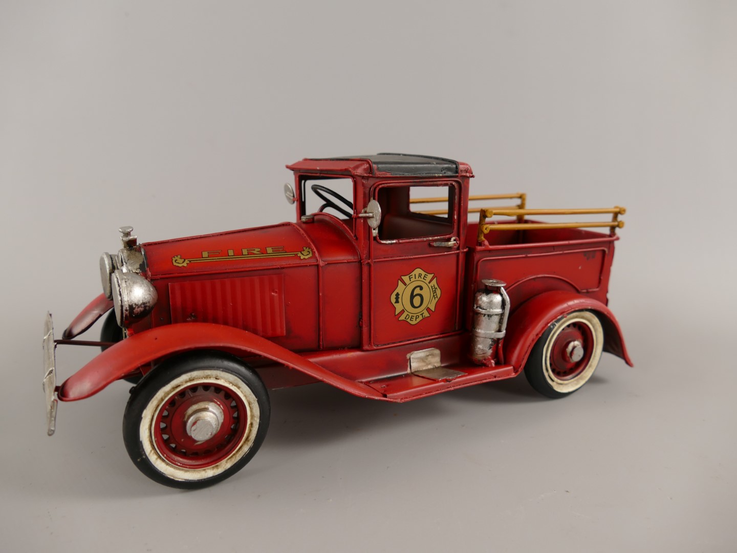 Feuerwehrwagen Antik Eisen L.29x12cm Feuerwehrwagen Antik Eisen L.29x12cm