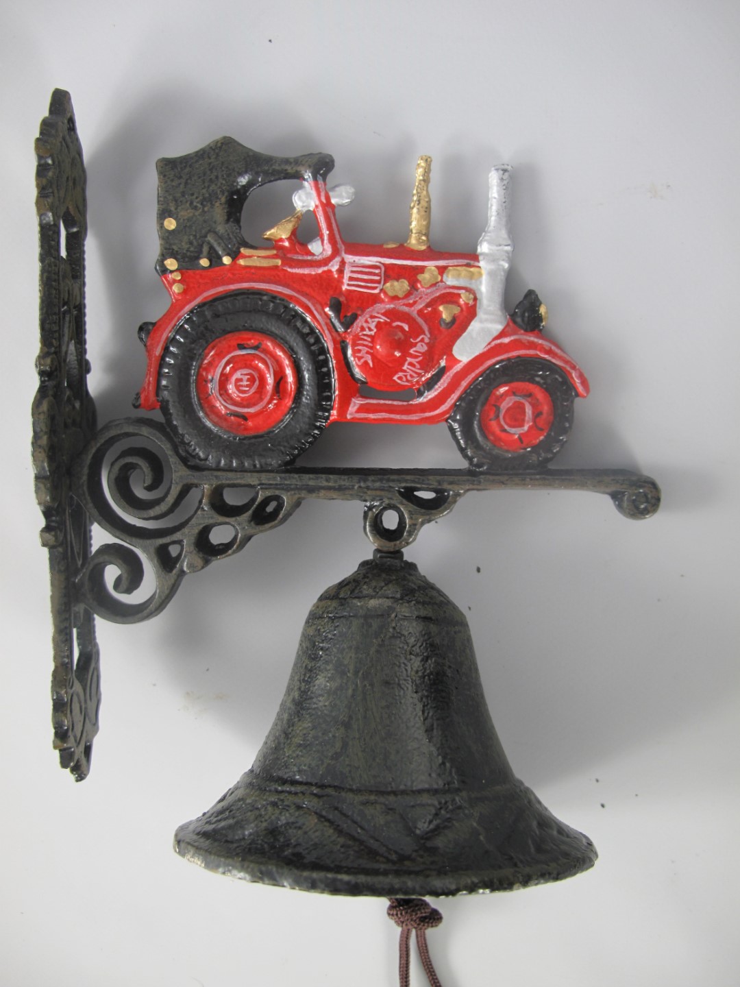 Wandglocke KL-TREKKER ROT Gußeisen H.25x18cm