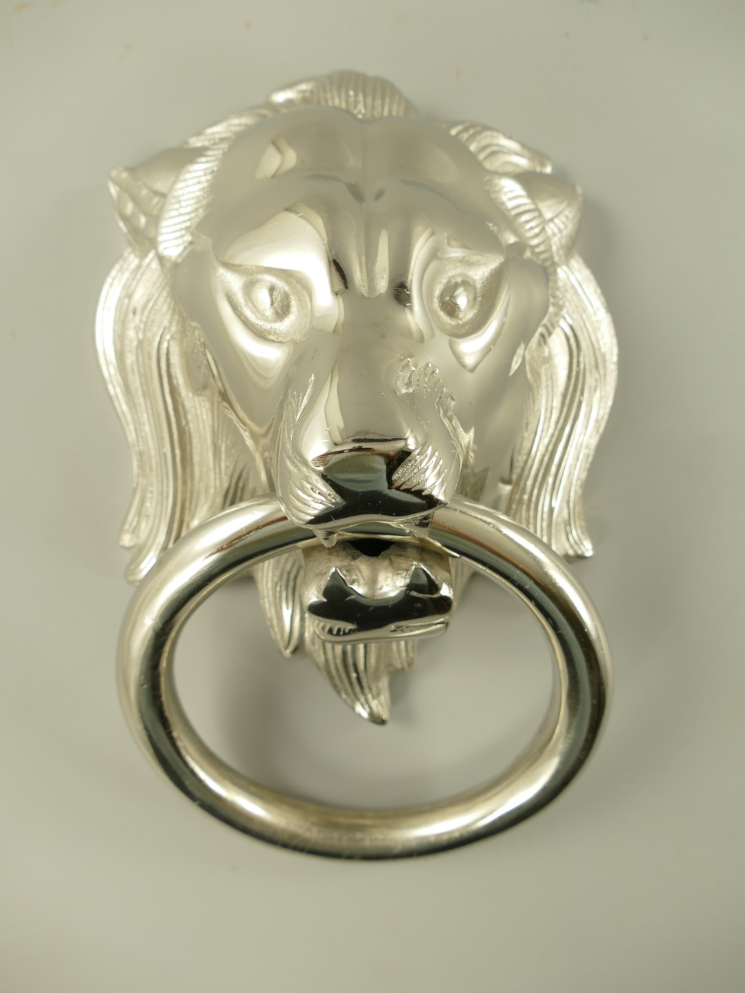 #Türklopfer Löwe ALU Nickel farbig H.33x23x18cm #Türklopfer Löwe ALU Nickel farbig H.33x23x18cm