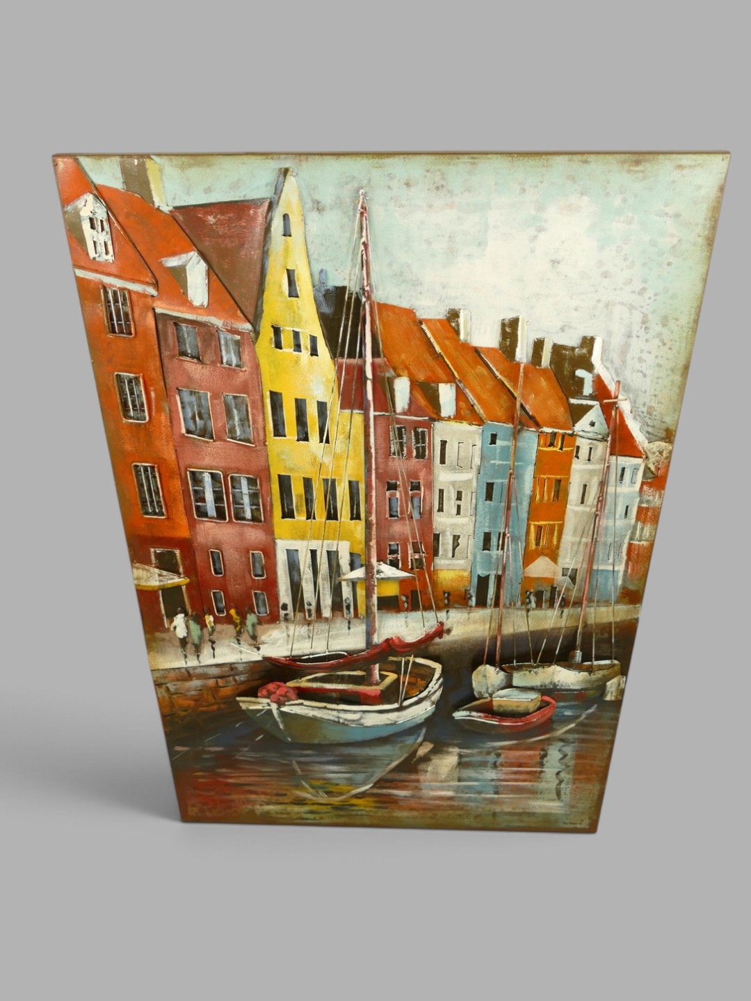 (*) Metallbild (3D) Segelboot Eisen H.120x80cm