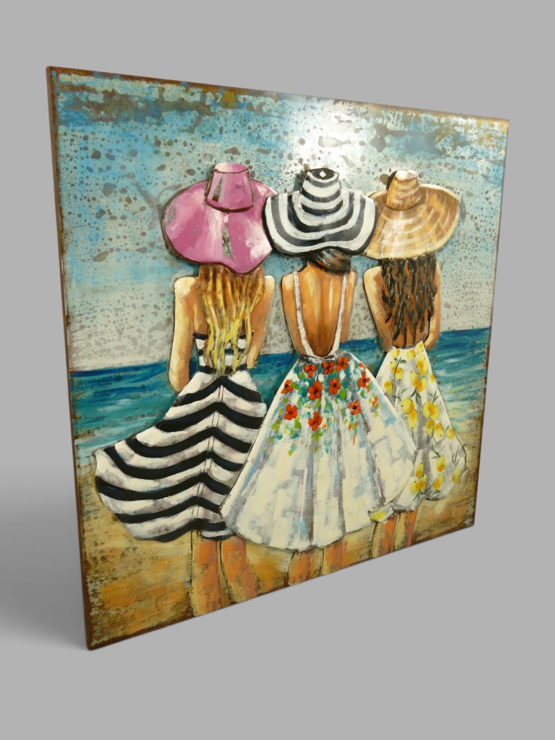 (*) Metallbild (3D) Frauen Eisen H.100x100cm