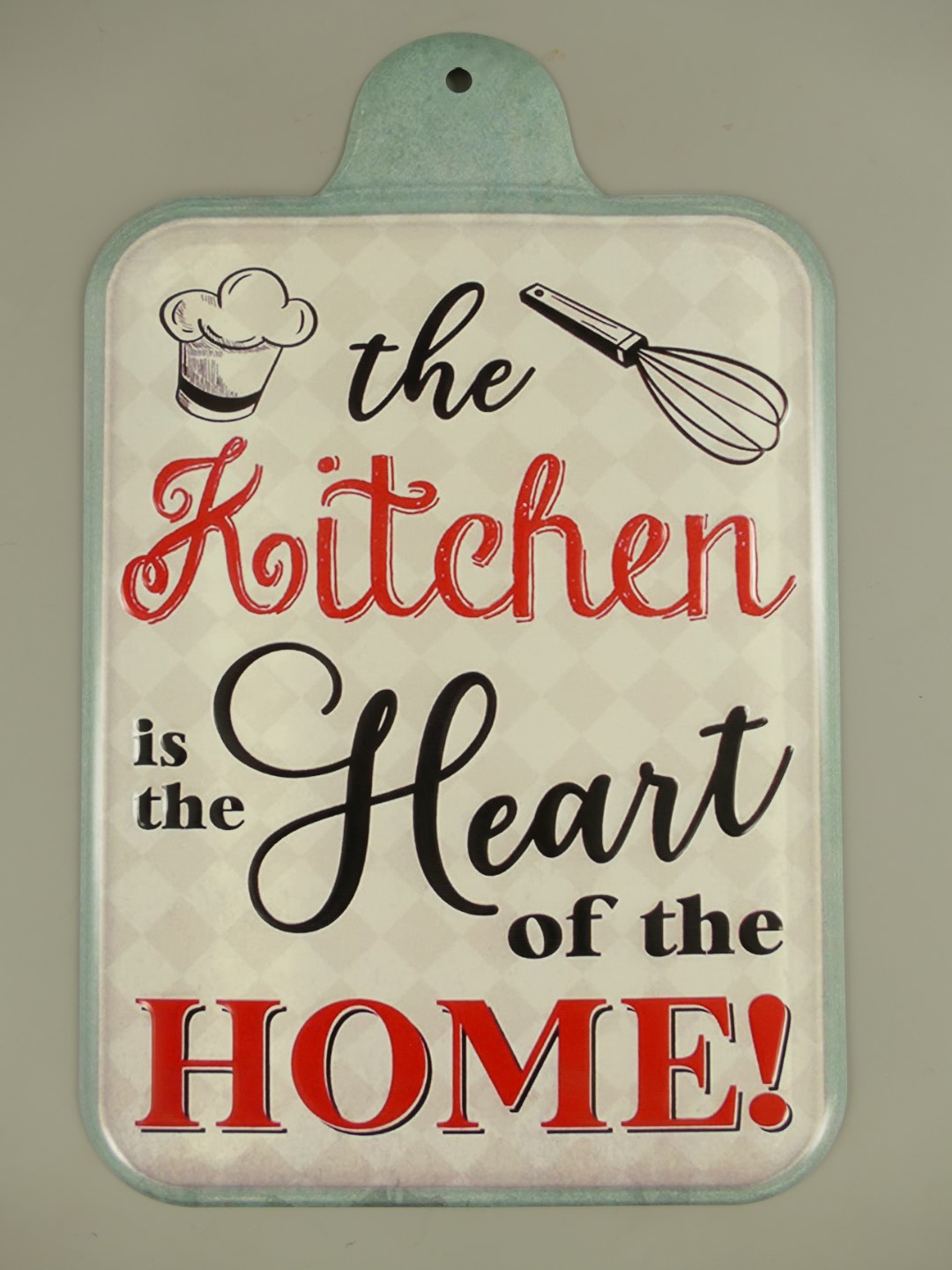 321V12a Wandschild(Gestanz) Eisen Kitchen Heart H.45cm