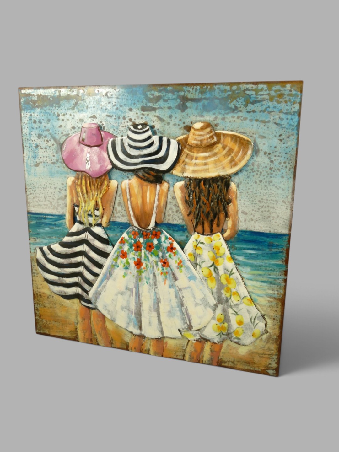 (*) Metallbild (3D) Frauen Eisen H.100x100cm