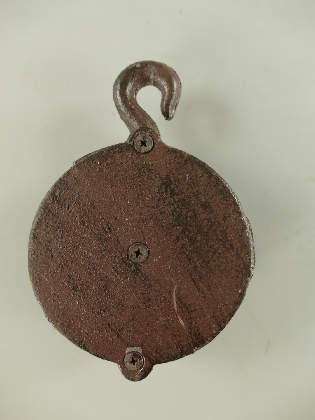 265060a RAUS*PREIS Riemenscheibe Eisen braun Farb. H.15cm