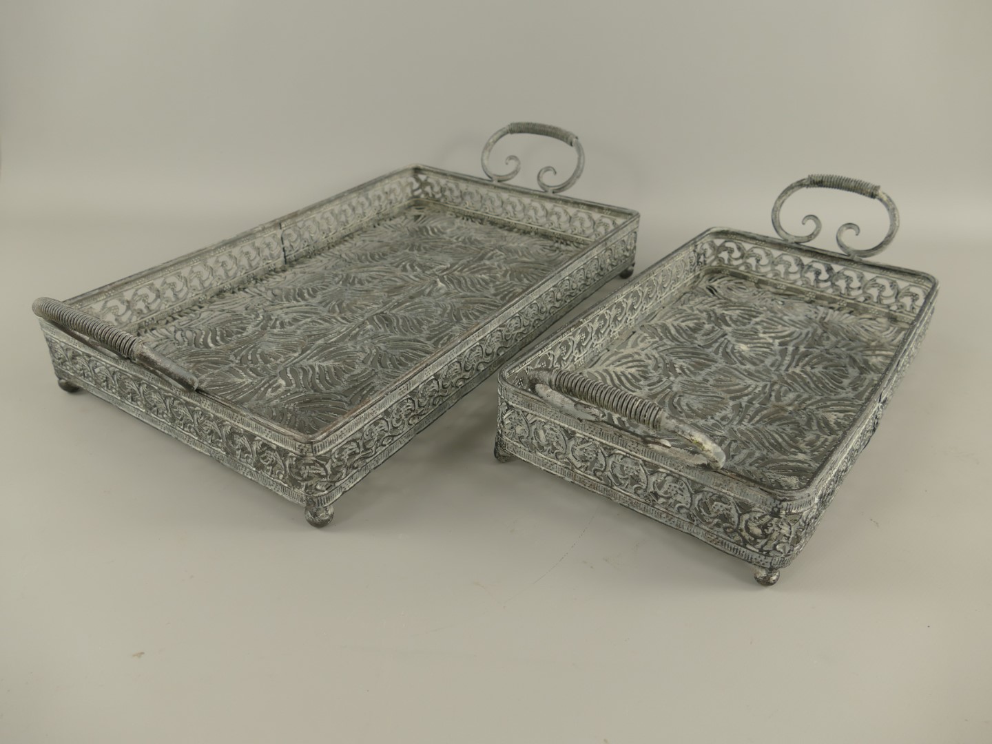 Tray Set/2 Eisen Grau L.46/55cm SET! Tray Set/2 Eisen Grau L.46/55cm SET!