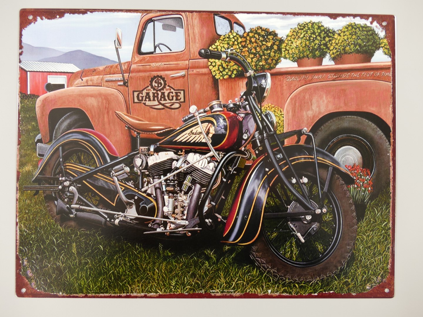 *ANG. Wandschild Eisen Motor & Auto H.25x33cm *ANG. Wandschild Eisen Motor & Auto H.25x33cm