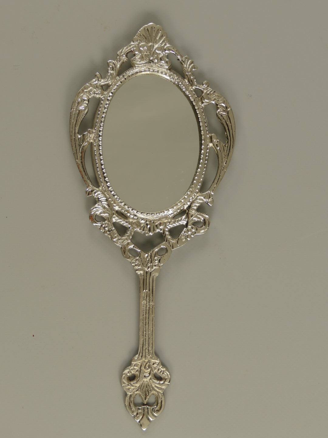 195004NaduqmuN4FPqtcl Handspiegel Barock vernickelt L.25x10x1cm