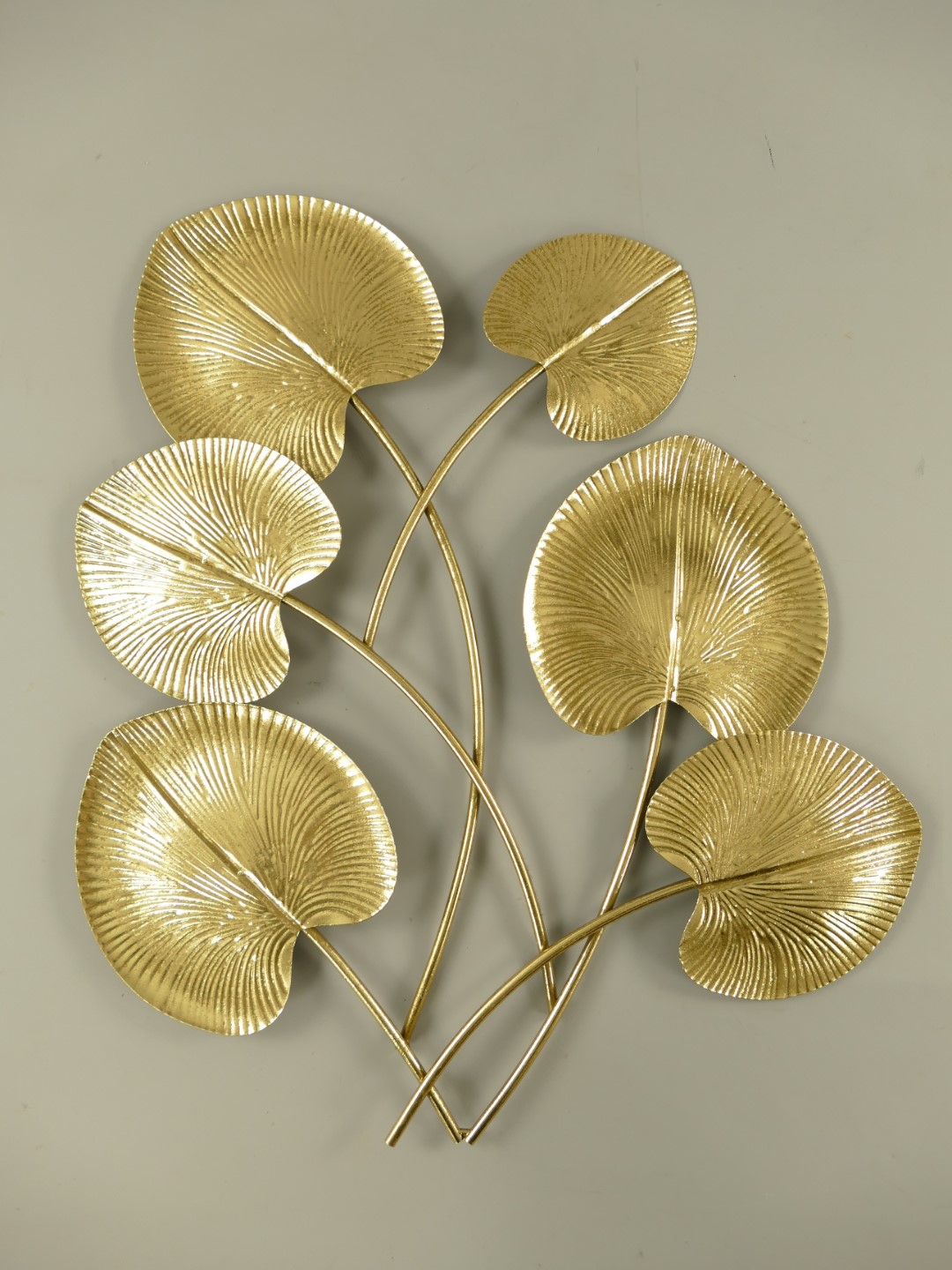 Wandornament Blumen Eisen Gold farbig H.60cm Wandornament Blumen Eisen Gold farbig H.60cm
