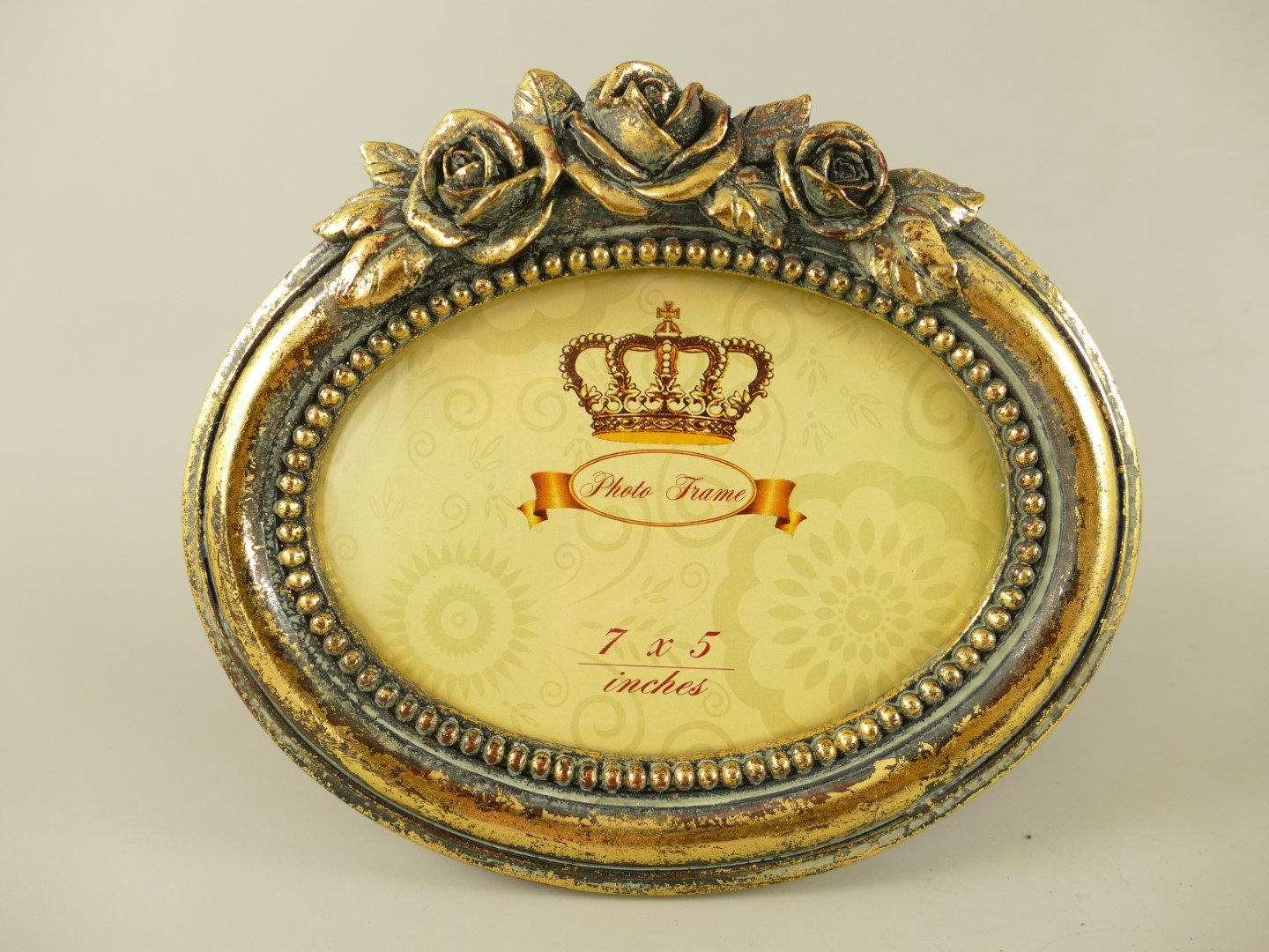 *ANG Bilderrahmen(7x5)Polystein Gold farbig H.20cm *ANG Bilderrahmen(7x5)Polystein Gold farbig H.20cm
