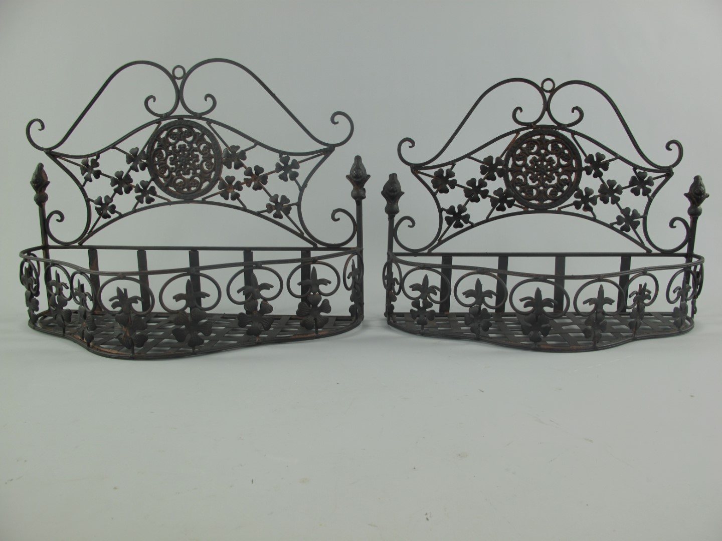 Wandhanger Eisen Röst farb Set/2 H.28/30-L.37/41cm Wandhanger Eisen Röst farb Set/2 H.28/30-L.37/41cm