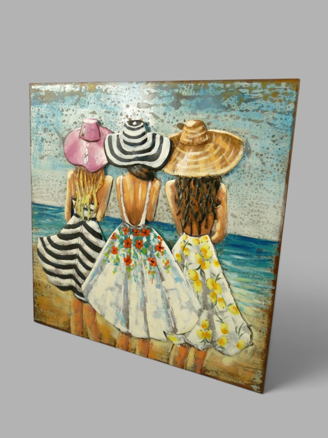 (*) Metallbild (3D) Frauen Eisen H.100x100cm
