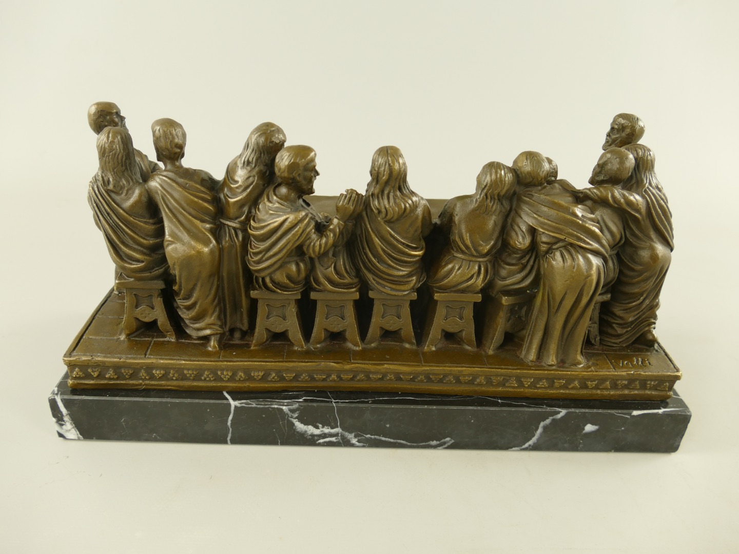 Figur Bronze Das letzte Abendmahl L.34cm