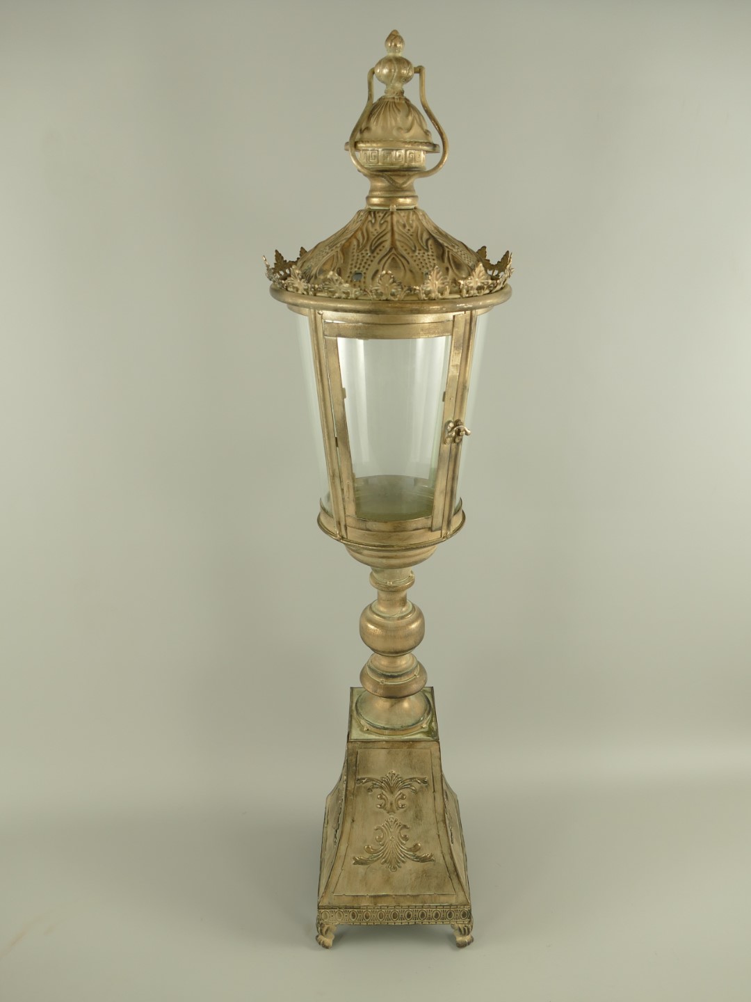 350041a (*)Laterne rustikal gold Eisen farbe H.95cm