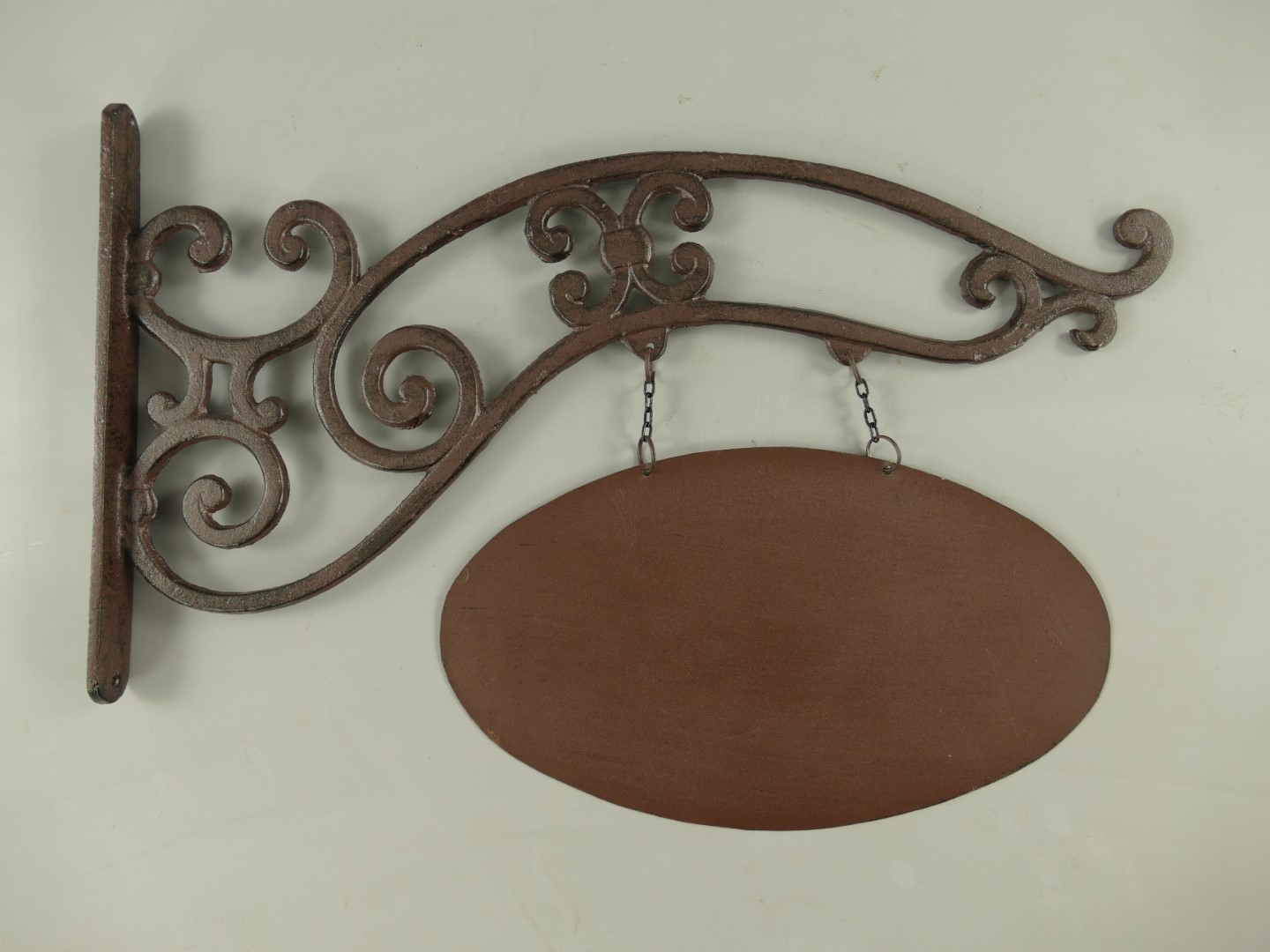 Wandschild Eisen rustikal braun L.57x40cm Wandschild Eisen rustikal braun L.57x40cm