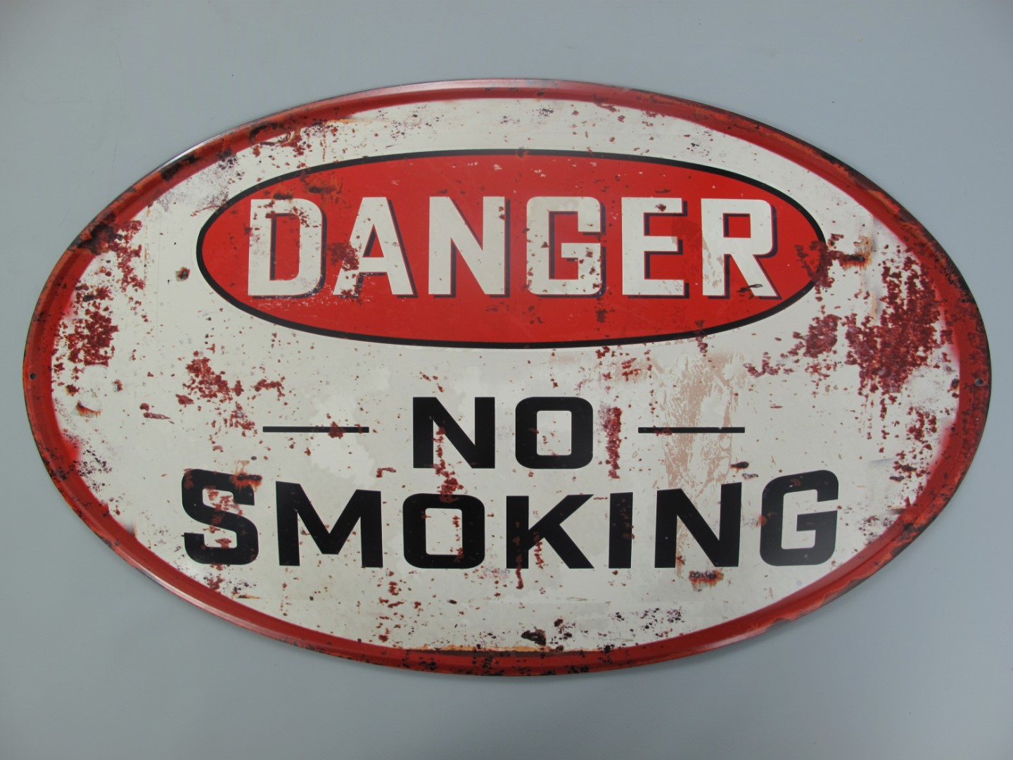 *ANG. Wandschild Eisen Danger No Smoking H.33x57cm