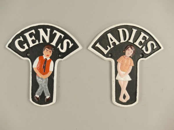 Schild Eisen Gents & Ladies H.19cm