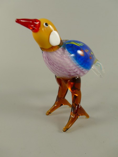 Glasfigur Vögel farbe L.20x15cm