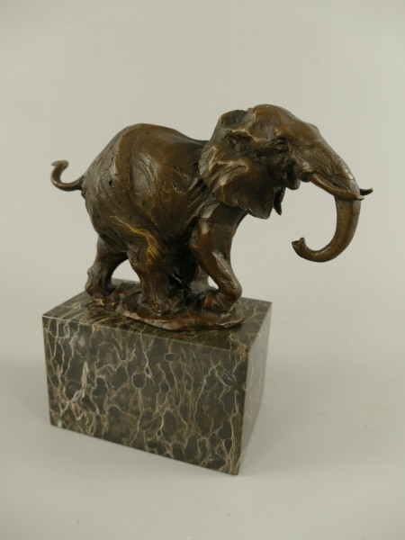 Figur Bronze Elefant H.20x20cm