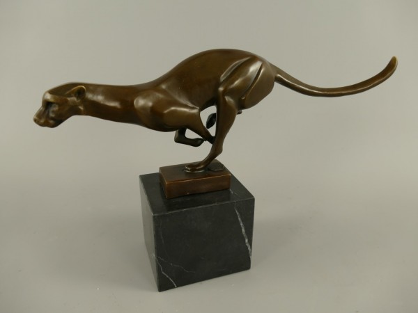 Figur Bronze Leopard H.19x31cm