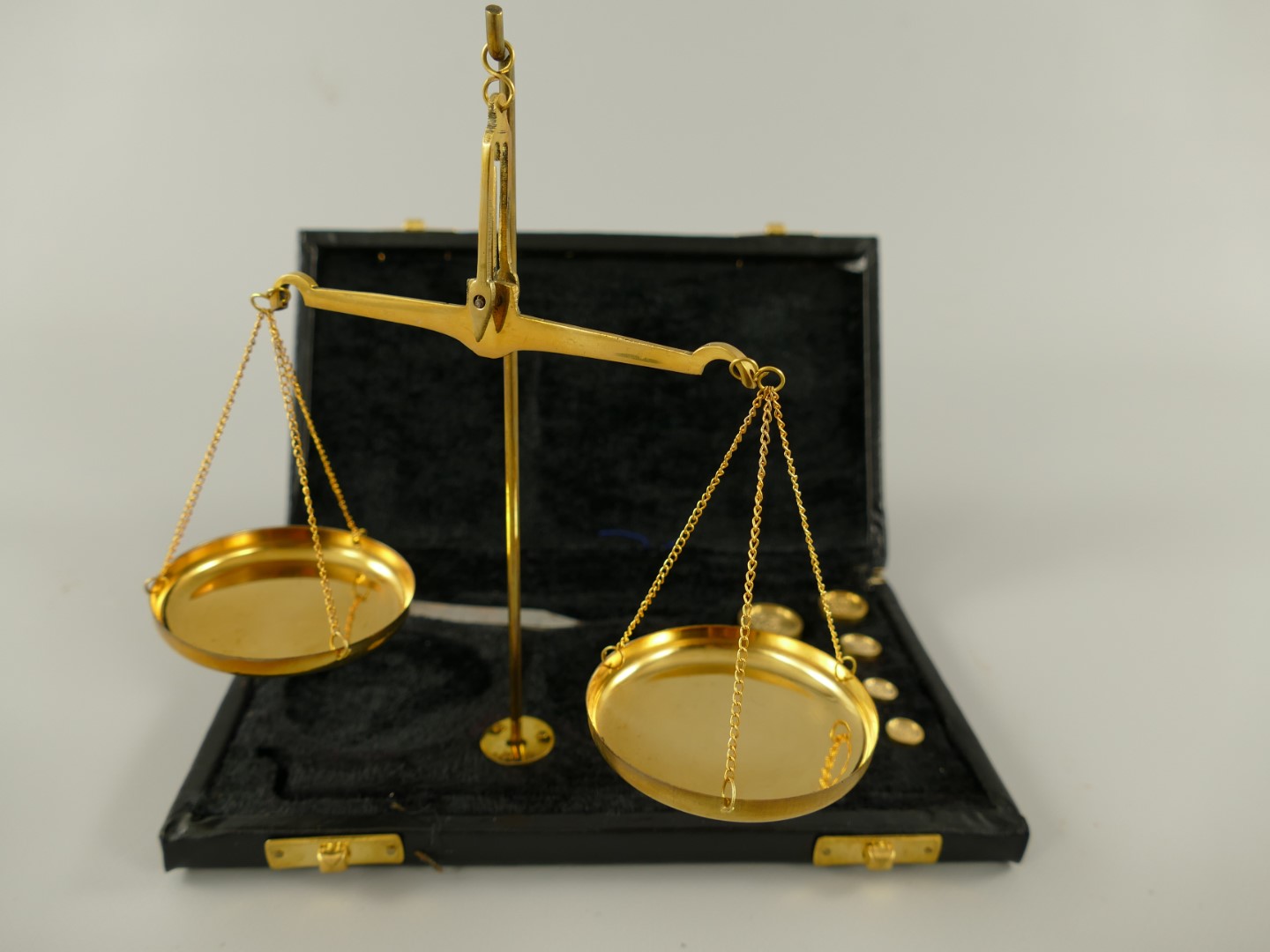 Waage Gewürz Gold Hasch Waage Lederbox L.22 cm mit Gewichten das Geschenk 50Gr 