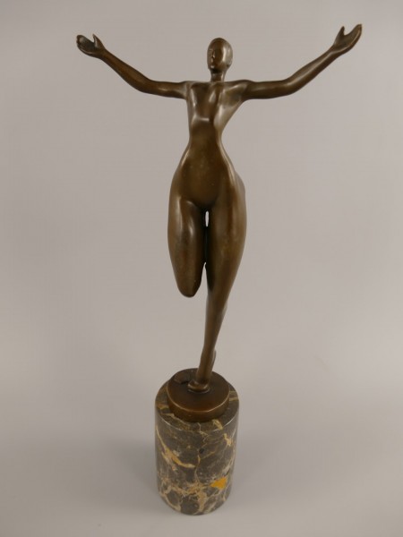 Figur Bronze DICKE DAME H.42x18cm