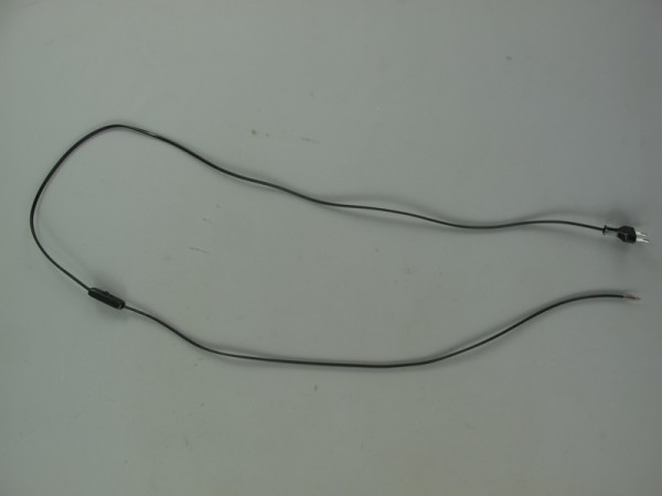 Kabel(BLACK) 2adrig 150+150cm(Stecker+Schalter)