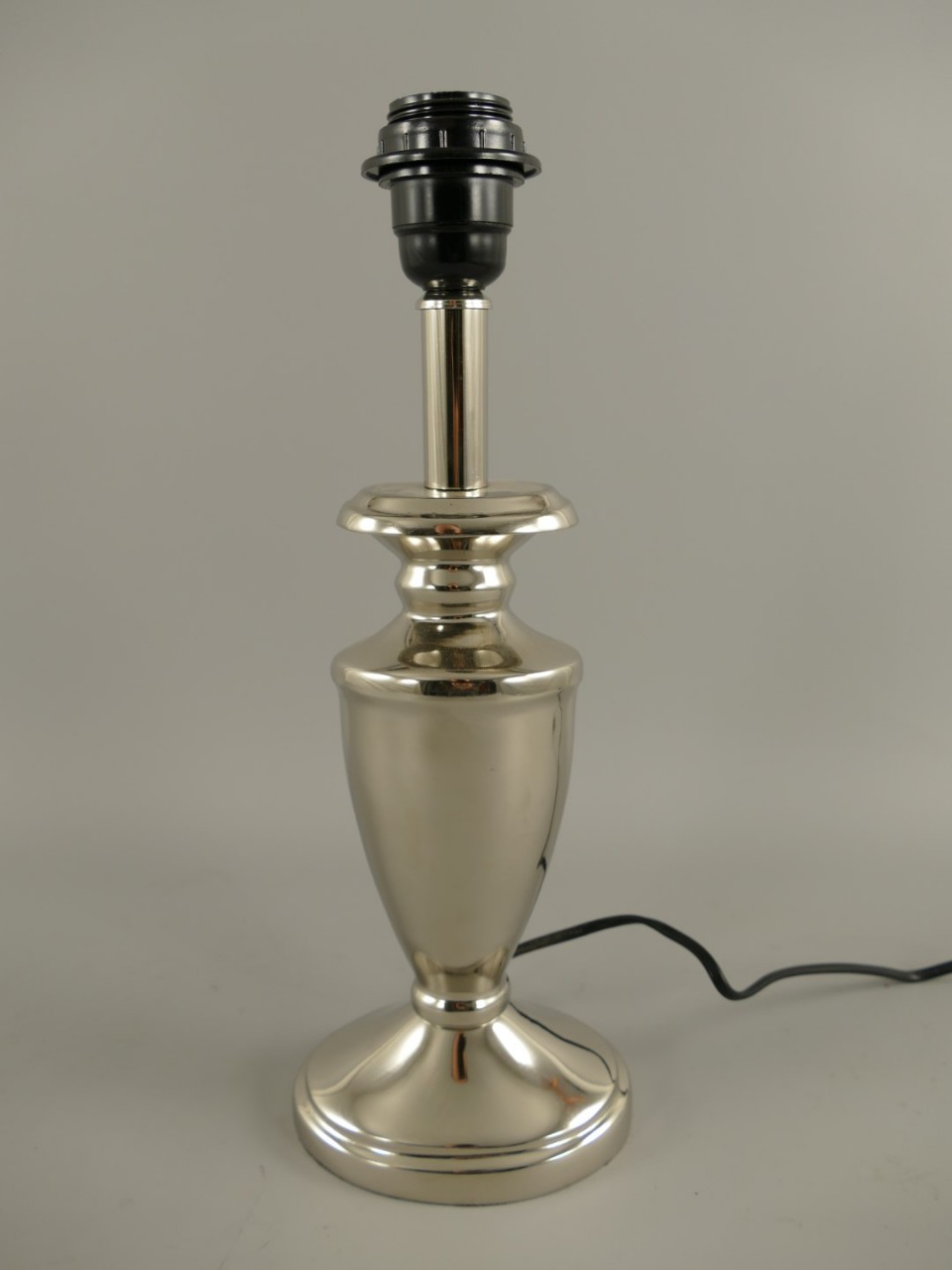 Tischlampe Antik-Stil vernickelt Schreibtischlampe H.49cm Vintage Stehlampe