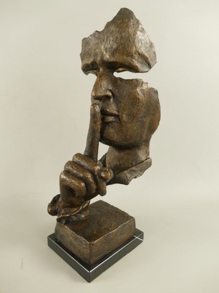 Figur Bronze Gesicht H.40x12cm